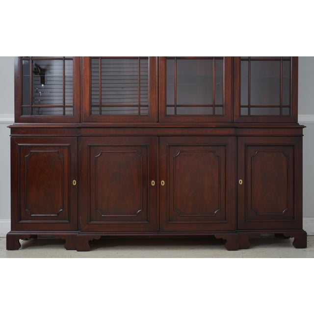 Wood Kindel Oxford Mahogany 4 Door Breakfront For Sale - Image 7 of 12