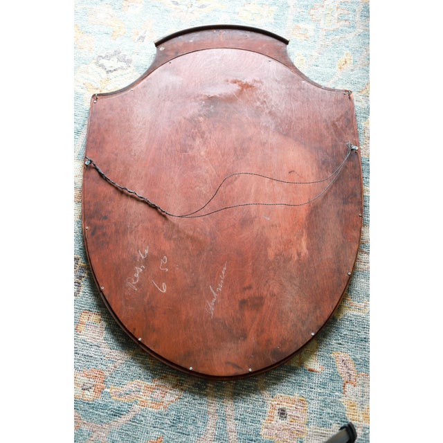 Vintage Federal Style Shield Mirror, 1930s For Sale - Image 11 of 12