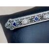 Estate Art Deco Diamond Sapphire & Ruby Platinum 4.7 Gm Pin / Broach VS Quality For Sale - Image 16 of 18