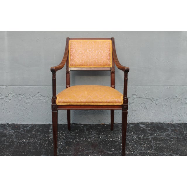 Vintage Traditional Style Side Chair Pink/ Yellow/ Gold VTextile For Sale - Image 12 of 13