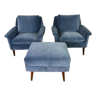 A Pair of Mid-Century Modern Lounge Chairs Designed by Folke Ohlsson For Sale
