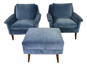 A Pair of Mid-Century Modern Lounge Chairs Designed by Folke Ohlsson