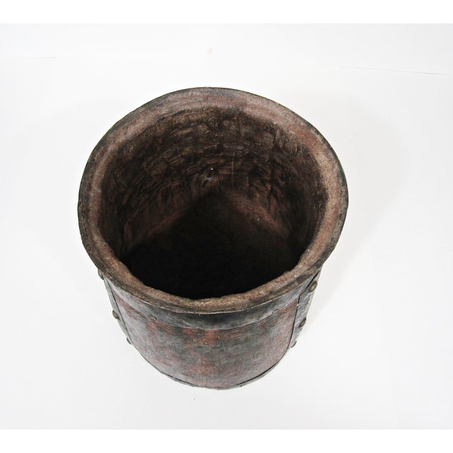 Antique Wooden “Paili” Grain Measure With Iron Bands For Sale In Austin - Image 6 of 8