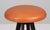 Hans Olsen bar stool with rotable seat of new upholstered full grain aniline leather. Frame of solid black painted wood....