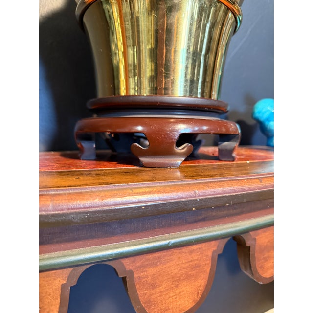 Mid Century Oversized Brass Table Lamp For Sale In Buffalo - Image 6 of 6