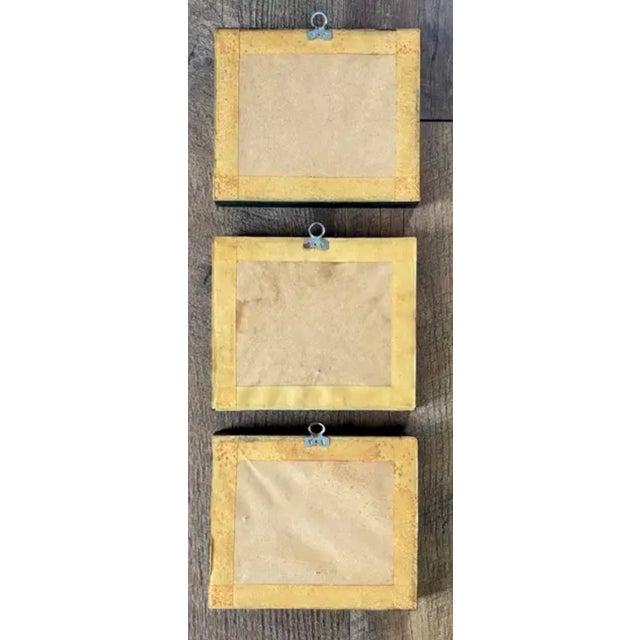 Folk Art, Americana Small Oil Paintings - Collection of 3 in Original Wood Frames For Sale In New York - Image 6 of 6