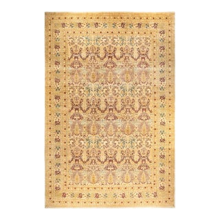 Mogul, One-of-a-Kind Hand-Knotted Area Rug in Ivory, 12' 1" x 18' 7" For Sale
