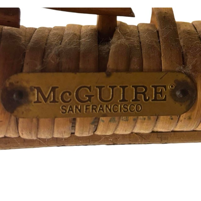 6 Vintage McGuire Wicker Chairs For Sale - Image 11 of 11