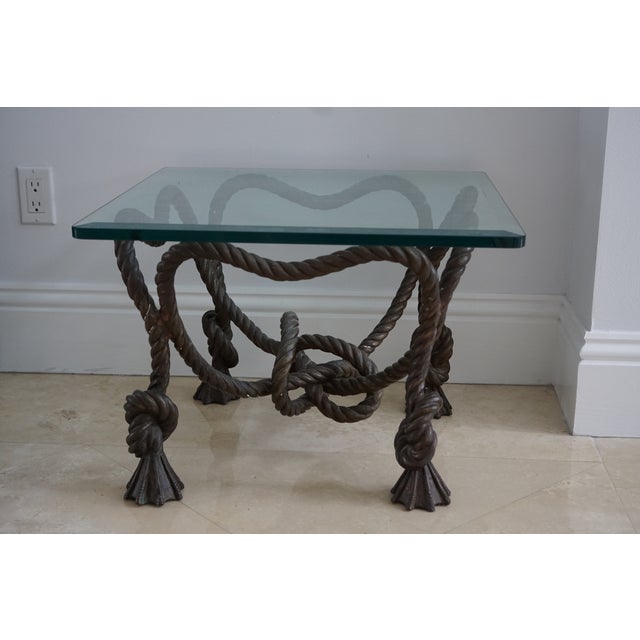 Vintage Rope Side Table For Sale - Image 4 of 8
