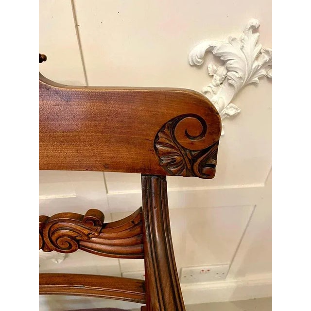 Antique Regency Mahogany Desk Chair For Sale - Image 13 of 15