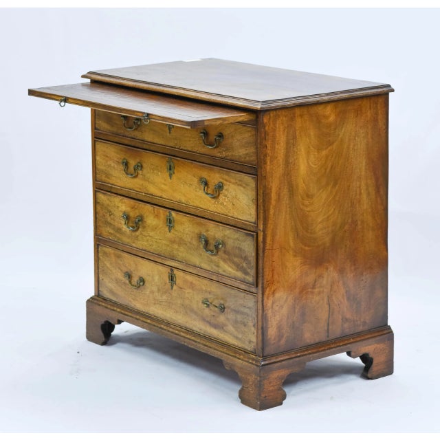 Wood Antique 18th/19th Century Bachelor's Chest With Slide Out Shelf For Sale - Image 7 of 9