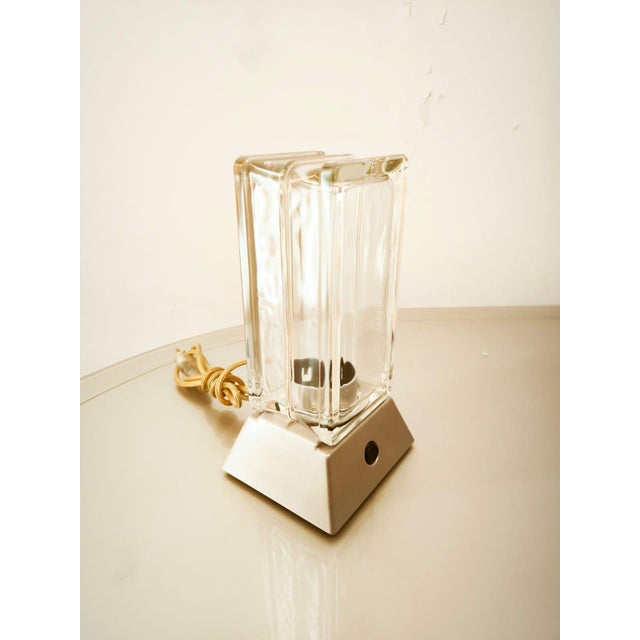 Transparent Brick Glass Lamp For Sale - Image 12 of 13