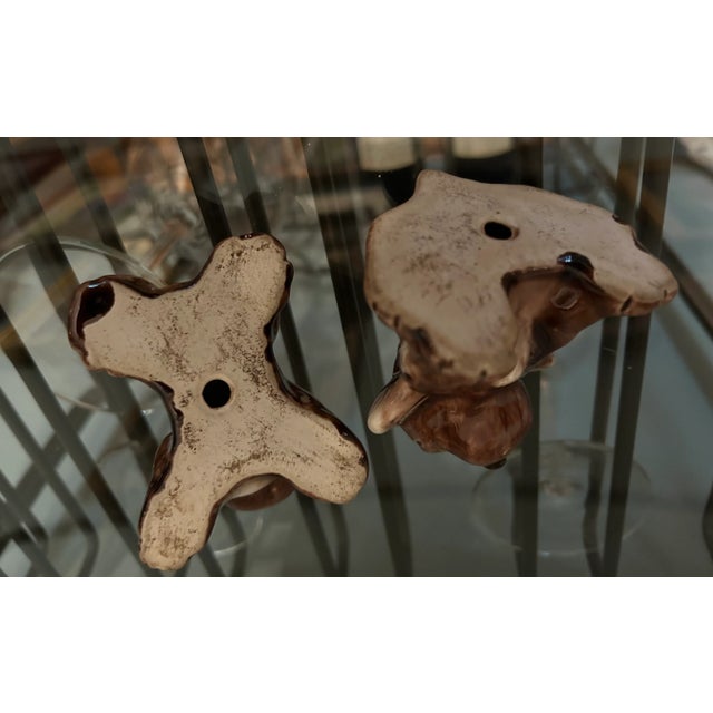 1940s Pair of Lichten Ware Ceramic Brown Dogs Vintage 1940s. For Sale - Image 5 of 5