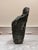 Late 20th Century Signed "T M" Modernist Shona Serpentine Stone Face Sculpture For Sale In West Palm - Image 6 of 8