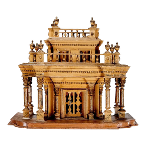 19th Grand Tour Century Italian Painted Wood Architectural Model