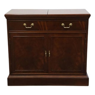 Late 20th Century Hickory Chair Historical James River Collection Solid Mahogany Traditional Style 76" Flip Top Server Buffet For Sale