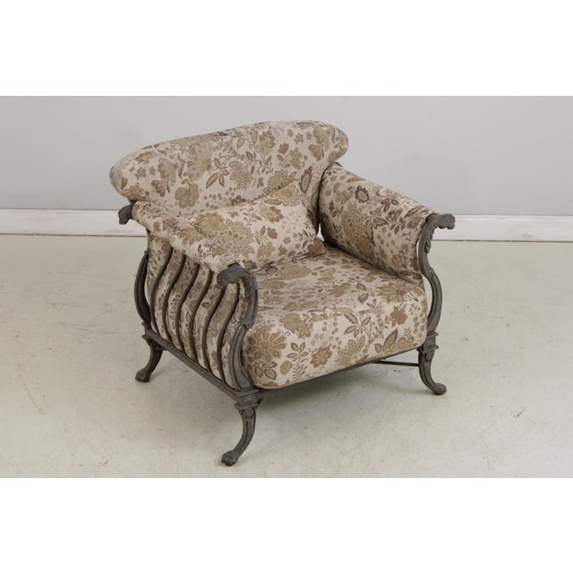 Metal Woodward Outdoor Cast Aluminum Sofa & Chair For Sale - Image 7 of 18