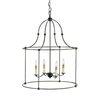 Currey & Company Fitzjames Large Black Lantern For Sale