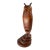 1980's Carved Wood Folk Art Owl After Smithsonian Museum Example, Signed For Sale