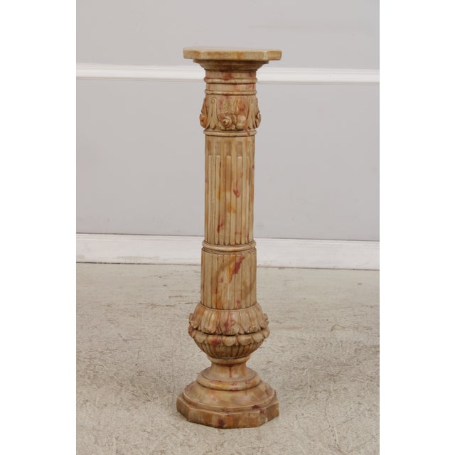 Age: c1890s Details: Stunning Colors Ornate Details Alabaster or Soap Stone Fine Carved Details High Quality Construction...