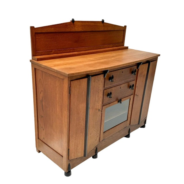 1920s Art Deco Amsterdam School Credenza by J.J. Zijfers Amsterdam, 1920s For Sale - Image 5 of 13