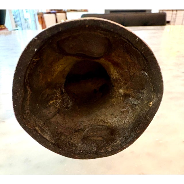 Mid-Century Modern Cast Metal Female Sculpture | European, Circa 1960 For Sale In Providence - Image 6 of 8
