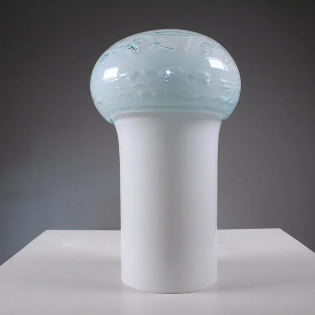Mushroom-Shaped Table Lamp in Murano Glass with Bubbles from Vistosi For Sale - Image 3 of 11