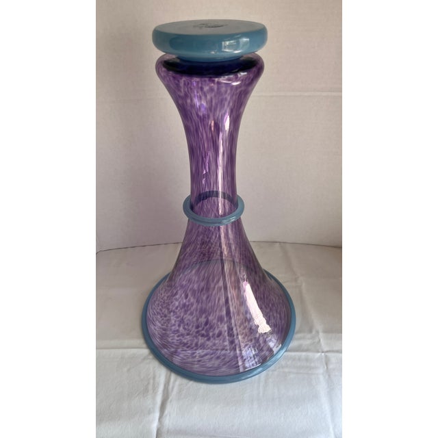 Signed & Numbered Young & Constantin Studio Art Glass Trumpet Vase 1992 For Sale In New York - Image 6 of 16