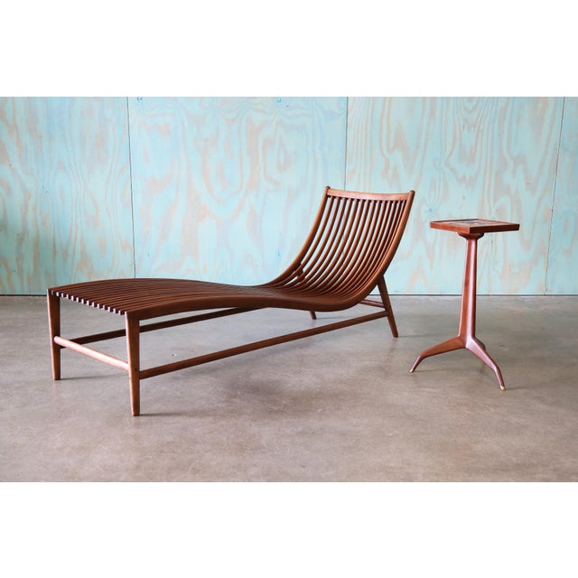 Mid-Century Modern Agatha Chaise Attributed to Chistophe Pillet C. 2018 Sculpted Cherry For Sale - Image 3 of 15