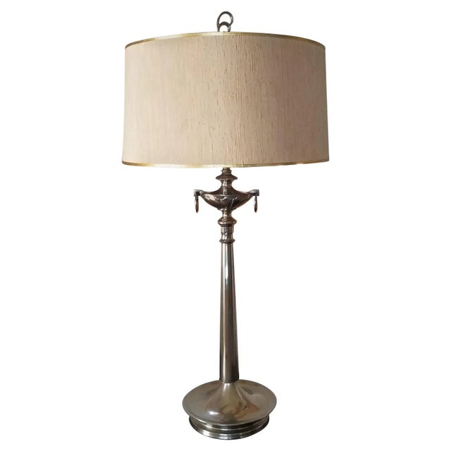 1950s 1950s Chrome Trophy Table Lamp Style Stiffel Lamp Company For Sale - Image 5 of 10