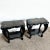 Experience the exquisite craftsmanship of these Chinese Black Lacquered Side Tables, adorned with intricate hand-painted...