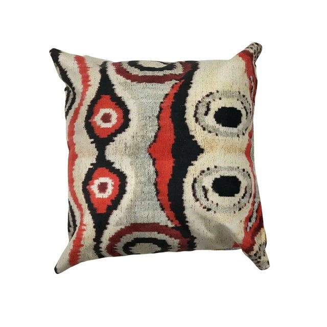 Modern Double Sided Multi Color Turkish Style Ikat Pillow For Sale - Image 3 of 3