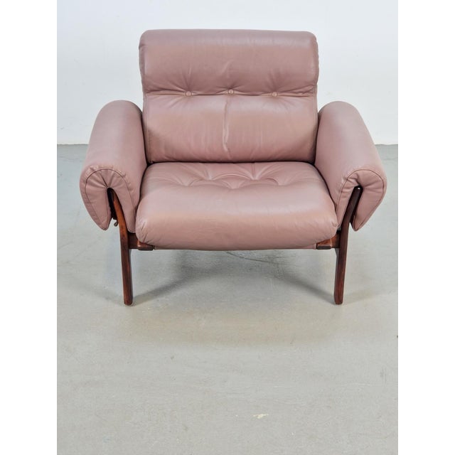 Mid-Century Modern Vintage Teak Leather Armchair from Coja, Netherlands, 1960s For Sale - Image 3 of 6