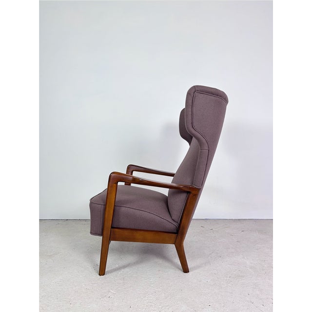 Danish Wingback Lounge Chair by Soren Hansen for Fritz Hansen, 1950s For Sale - Image 6 of 6