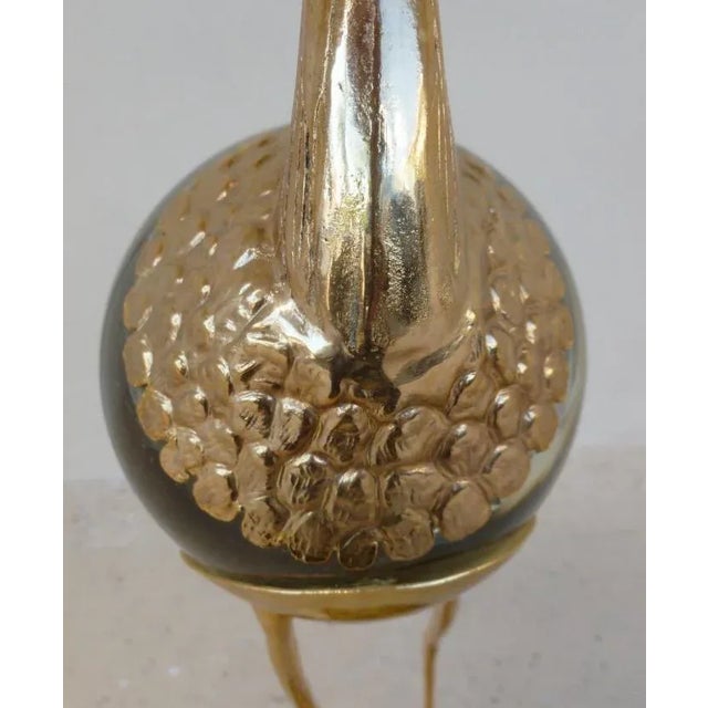 Gold 1970s Italian Franco Lapini Gold Gilt Bird Figurines - a Pair For Sale - Image 8 of 11