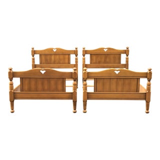 Solid Maple Twin Beds- a Pair For Sale