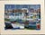 Plastic Michel Godjevac, View of the Port of Saint-Tropez, 1982, Acrylic Painting on Paper For Sale - Image 7 of 7