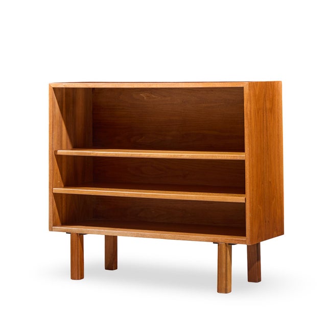 Brown Jens Risom Mid Century Walnut Book Case - Pair For Sale - Image 8 of 10