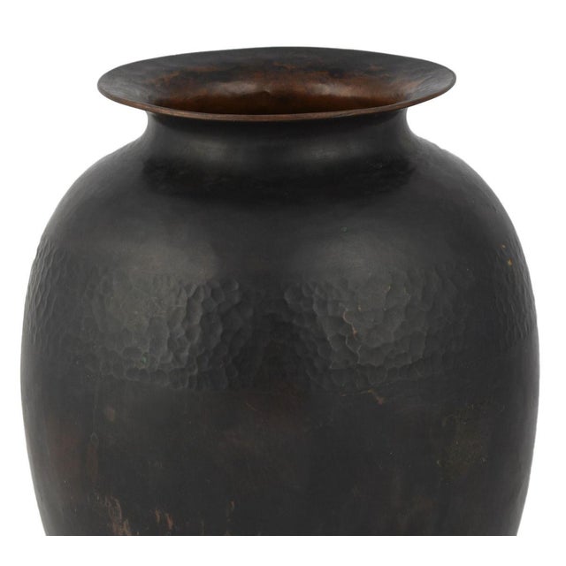 Vintage Art Deco Dark Copper Vase by Hayno Focken, Germany, 1930s For Sale - Image 4 of 5