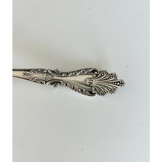 Silver Antique 1896 Rogers & Hamilton "Raphael" Silverplate Serving Set, Berry Spoon & Cold Meat Fork For Sale - Image 8 of 8