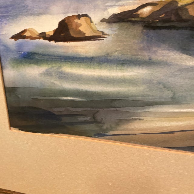 Vintage Lake Tahoe Watercolor by Northern California Artist Jan Miskulin For Sale - Image 4 of 13