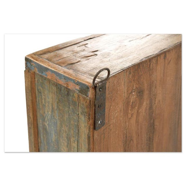 Wood Wood Wall Display Case with Patinated Bottom For Sale - Image 7 of 8