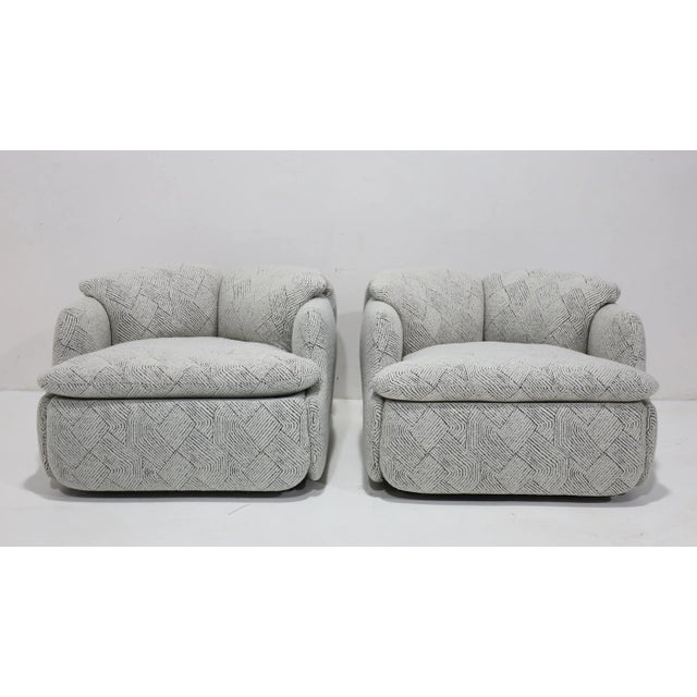 Pair of Alberto Rosselli for Saporiti Confidential Lounge Chairs For Sale - Image 9 of 12
