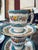 Ceramic Vintage Crown Staffordshire Lyric Tunis Blue Fine Bone China – 6 Small Teacups & Saucers – 12 Piece Set – England For Sale - Image 7 of 12