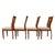 Set of 4 Benny Linden Solid Teak Slat Back Dining Chairs Mid Century Modern Scandinavian For Sale - Image 12 of 17