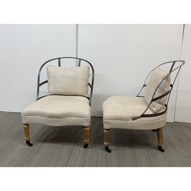 Restoration Hardware Couturier’s Chairs, Pair For Sale In San Francisco - Image 6 of 12
