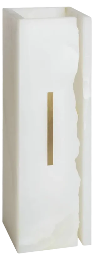 Large 03C Pure White Onyx Sculpture by Marie Jeunet