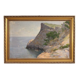 Spanish Artist, Sea View, 1901, Oil on Canvas For Sale