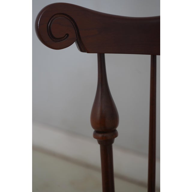 1980s Set of 8 Frederick Duckloe Cherry Windsor Fan Back Chairs For Sale - Image 5 of 18