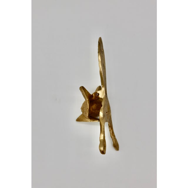 English 1930s English Brass Fox Door Knocker For Sale - Image 3 of 5